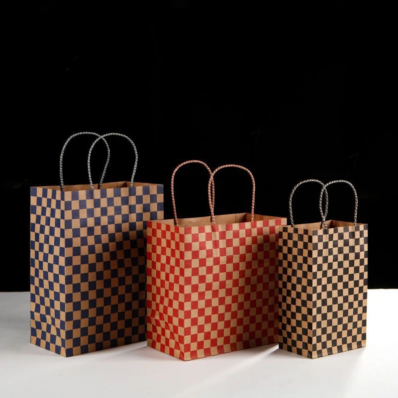 checkered shopping bag