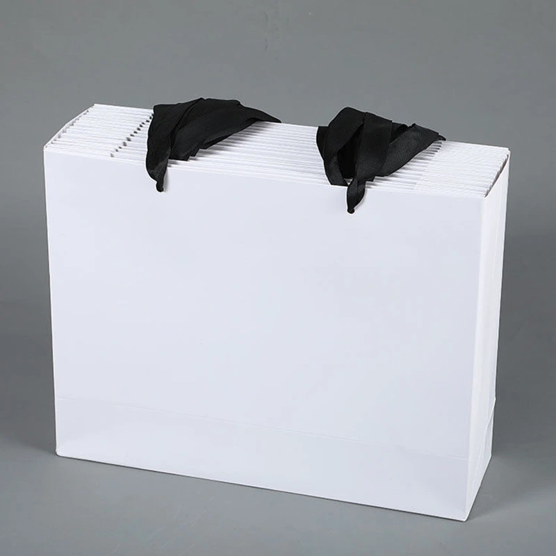 paper bags with ribbon handles