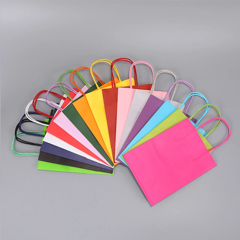 colored paper bags with handles