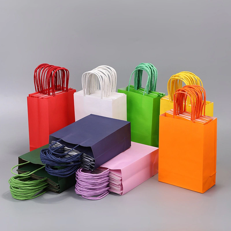 colored paper shopping bags