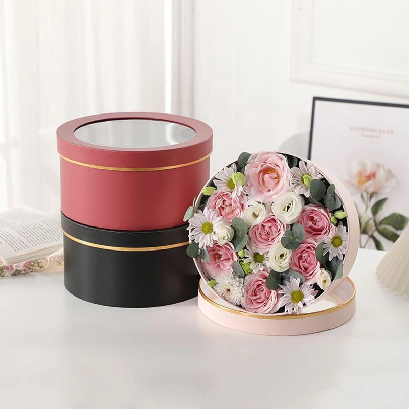 round flower gift box