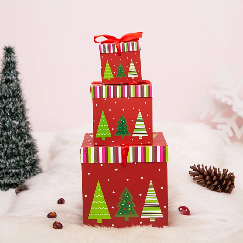 nesting christmas gift boxes with lids